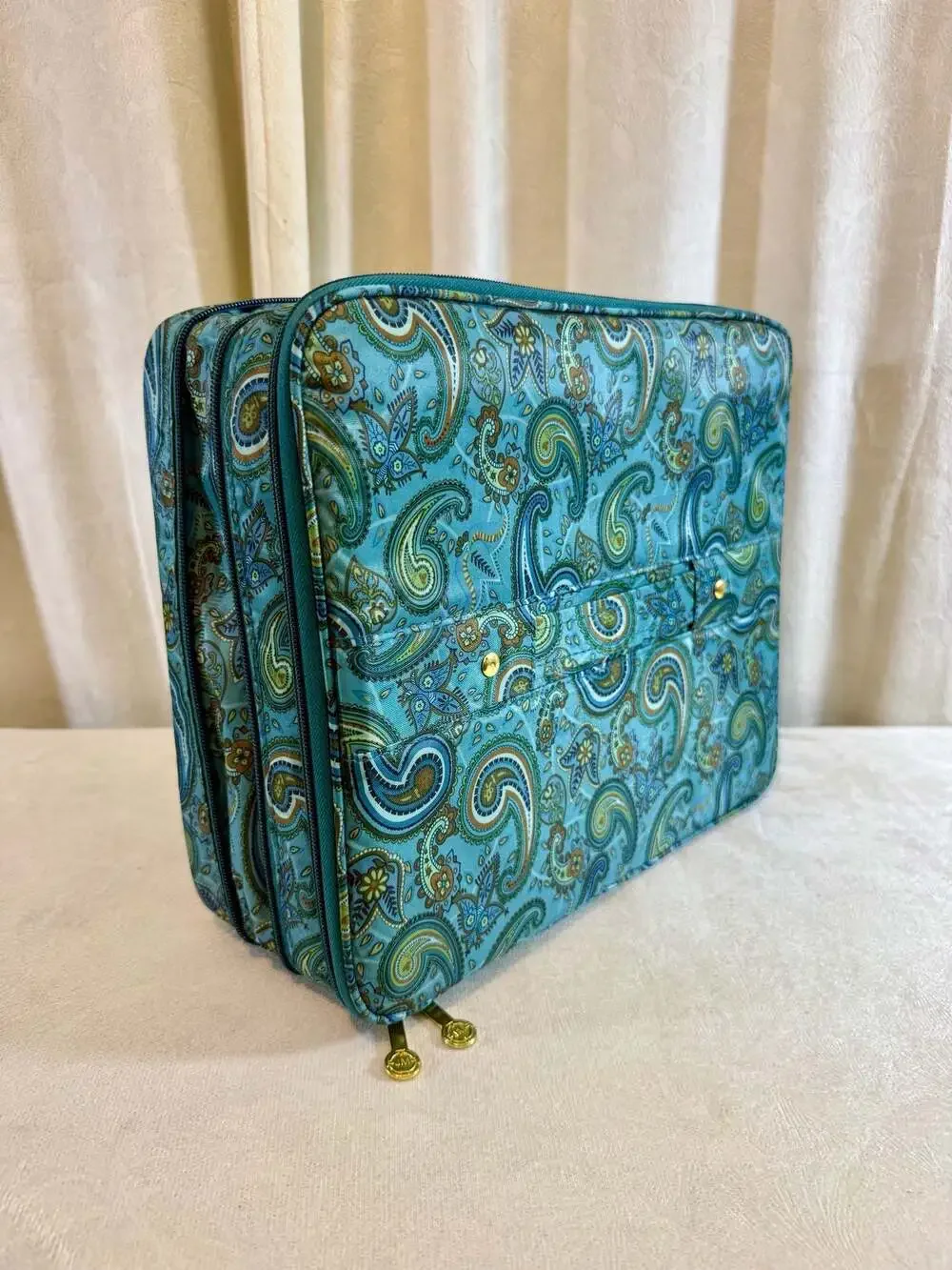 Joy Mangano The Jewel Kit Duo Two-Tier Travel Jewelry Organizer in Paisley